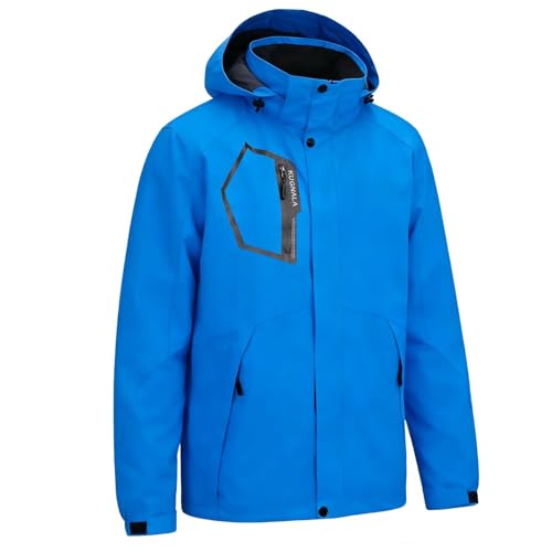 Image of Men's Rain Jacket Waterproof Lightweight Hood jackets for Hiking Cycling Travel Raincoat S-6XL