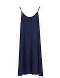 Zeagoo Women's Adjustable Spaghetti Strap Chiffon Ruffle Camisole Dress Extender Navy Blue XXL