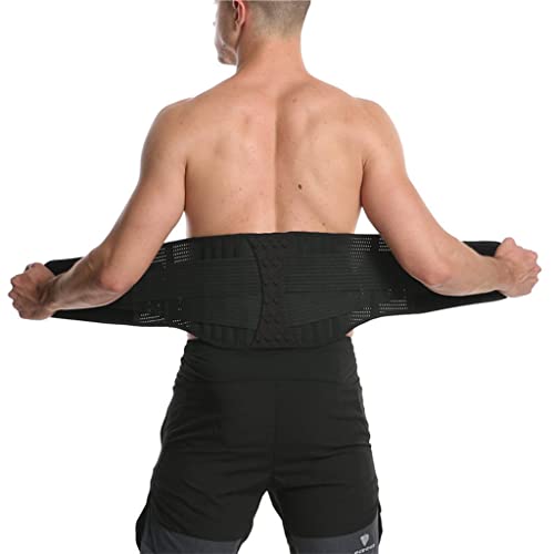 Ceinture Pour Le Dos Soutien Lombaire Unisexe Soutien Taille Remise En Forme Sport Support En Tôle D'acier Pression Levage Réglable Body Shaper Ceinture Ceinture Abdominale(Size:Milieu,Color:le noir) Cover