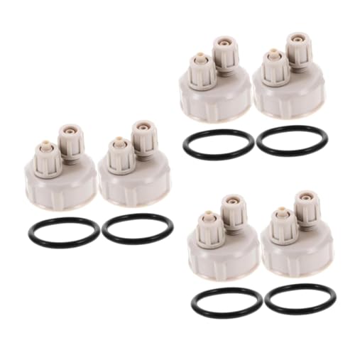 YARNOW 3 Sätze -reaktor-kohlendioxid-flaschenverschluss Teil Schnecke Co2-deckel Für Aquarien Selber Bauen Co2 Zerstäuber Kappe Brüterei Khaki Technischer Abs-Kunststoff 2 Stücke * 3