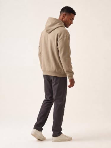 Image of JMIERR Mens Fleece Lined Oversized Hoodie Pullover Sweatshirts | Fall Winter Cozy fleece-lined pullover, adjustable drawstring hood, kangaroo pocket, regular fit, machine wash