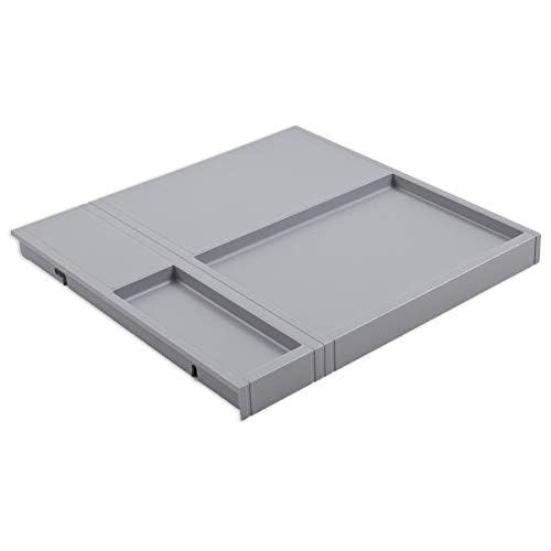 Hailo Tablarboden 1109729 | für 45 cm Schrankbreite | Multideckel in Kunststoff hellgrau | Einlegeboden für max. 2kg