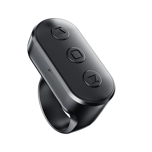 Image of Wireless Ring Remote for iPhone Android Camera with Zoom. Phone Front /Rear Camera Flip Shutter, Must Have Selfie Accessories for Content Creator Tiktok YouTube Photo Video Recording