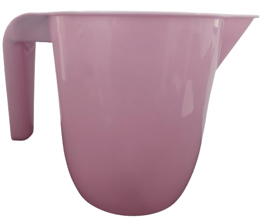 Homely Bathing Mug - 1.5L Capacity, Measuring Design, BPA Free, Perfect for Camping & Bathroom - Assorted Colors