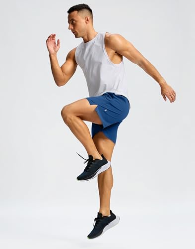Image of Soothfeel Men's Running Shorts with Zipper Pockets 9 inch / 7 inch / 5 inch Quick Dry Eight Basketball Gym Workout Athletic Shorts