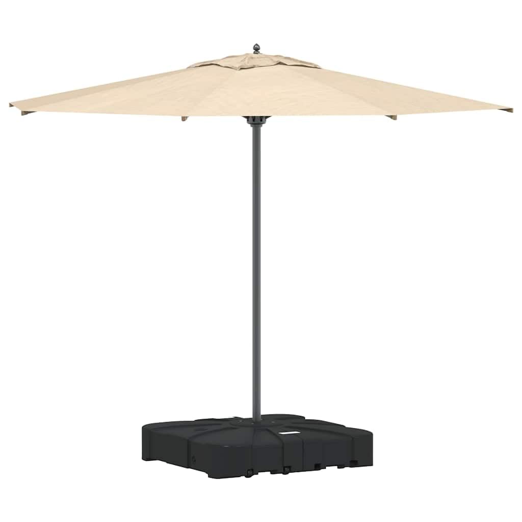 Podstawa parasola przeciwsłonecznego na płozach, czarna, wykonana z wytrzymałego polietylenu, 88 x 88 x 19 cm, stabilny stojak na parasol, balkon, taras, do ogrodu i patio, z praktycznym