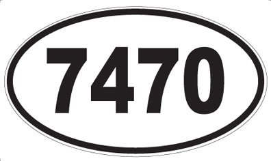 いまゆきページ 10点 Amazon.com - Number 7470 Oval Sticker