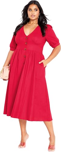 Image of City Chic Women's Plus Size Sunset Stroll Dress