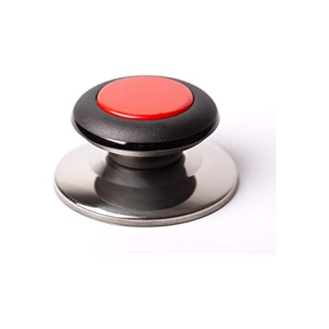 Melzon Cookware Universal Kitchen Replacement Pot Lid Cover Knob Handle - Black/Red Cover