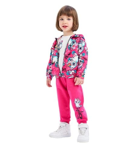 IDO Conjunto mono unicornio, Ropa de Niña, 4 años - 104 cm color fucsia