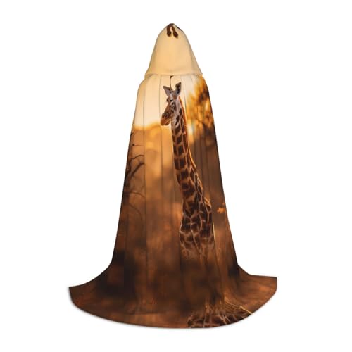 Capa con capucha de jirafa unisex en tallas S M L para disfraces de fiesta