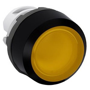ABB MP1-11Y Push Button Operator, 22 mm, Momentary, Flush Operator, Yellow