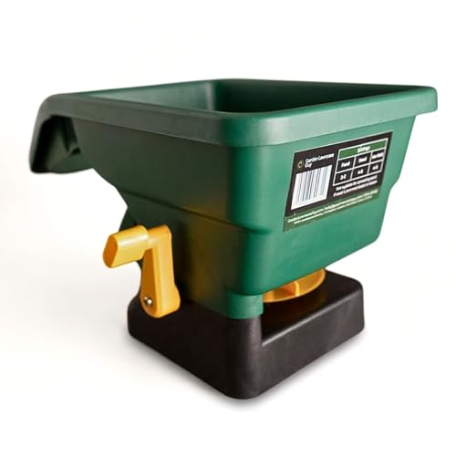 Garden Lawncare Guy Hand Held Spreader - Rotary Spreader for Grass Seed, Fertiliser and Rock Salt - 2 Litre Capacity