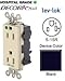 Leviton M1626-HGE EB REC DUP HG DEC Slim 15A125V