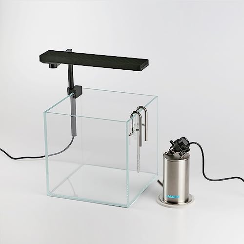Image of LANDEN PURA 50 Mini External Canister Filter for Aquarium System, up to 5 Gallon, Stainless Steel Aquarium Canister with Water Pump, Multi-Layer Filtration