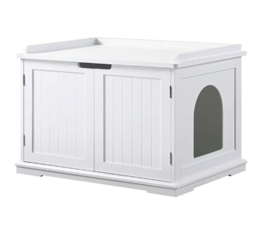 キャットリターボックス キャットリターボックス フタ キャットキャビネット 木製 目隠し 猫用家具 猫砂入れ 収納ボックス お手入れ簡単 砂の飛び散りを防ぎます。