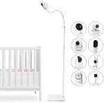 GOOZIE Baby Monitor Mount Floor Stand Holder Compatible with Most Universal Camera Models Boifun, Eufy, ieGeek, Vtech, Tapo, Hello Baby Monitor Stand Adjustable Height Baby Camera Mount