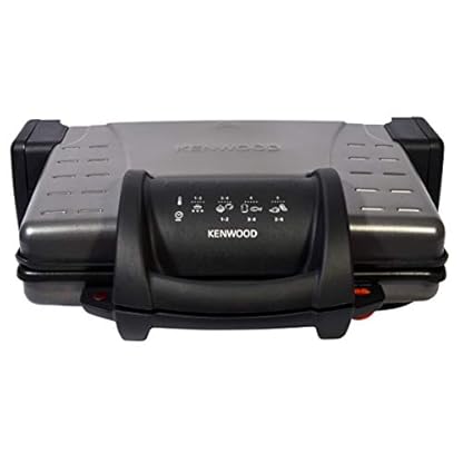 Kenwood 0WHG210002 HG210 Kompaktes Grillrost, abnehmbare Antihaftplatten, 3 Positionen, Öffnung 180 Grad…