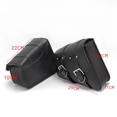 Sacoches latérales de moto pour XL883 et bagagerie cuir PU rigide pour voyage custom - 3