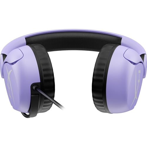 Image of HyperX Cloud Mini Gaming Headset, 3.5mm Wired Connection, 30mm Sound Drivers, Lightweight, Over-Ear, Flip-to-Mute mic, Xbox-Licensed, Memory Foam, Recomm for Ages 8-12, Lavender, 130g, 7G8F5AA