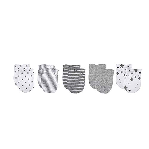 Newborn Baby Boy Baby Girl Hats 0-6 Months Unisex Organic Cotton Caps And Mittens Set 10-Piece, Grey1 #TOP2