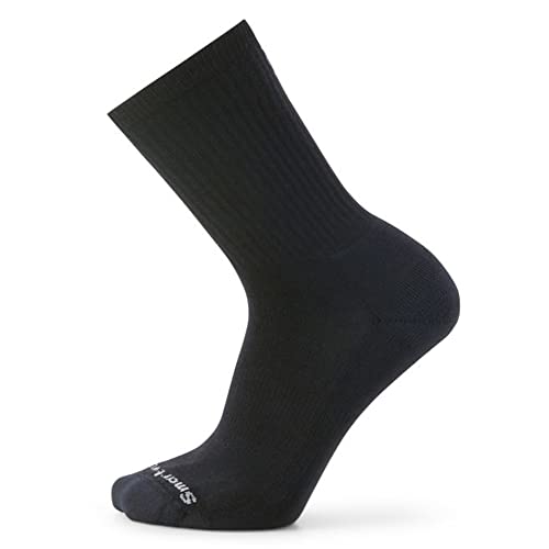 Smartwool Everyday Solid Rib Crew Socks For Men and Women Black M