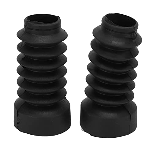 Image of YUKERMARB 2PCS Shock Absorber Dust Cover Rubber Front Fork Gaiter for DIO 18 27 28 34 35 and Jog50 Jog90, Blocks Water Dust Mud, Easy Installation, Motorcycle Front Fork Replacement (Black)