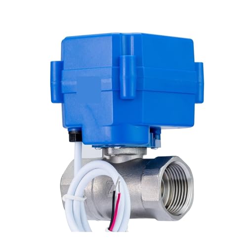 Válvula de bola motorizada DN20 3/4" de acero inoxidable DC5V CR01 de dos vías 3