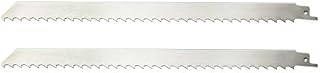 ZUZZEE 300mm Reciprocating Saw Blade,3TPI Food Grade Unpainted Stainless Steel Sawzall for Frozen Meat Bone and ice Cutting Wood Pruning (12inch 2 Pack)