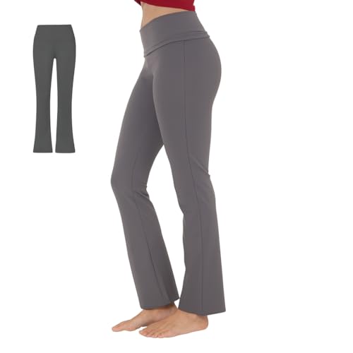Image of Terractive Cuddle Flares for Women | TerraSoft Ultra Soft, Super Stretchy & Sweat-Wicking Flare Pants | High-Waist Tummy Tuck Workout & Lounge Pants