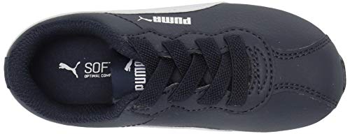 PUMA PUMA Unisex-Baby Turin Sneaker, Peacoat White, 5 M US Toddler