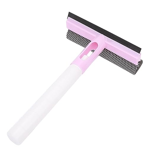 GOOHOCHY Window Cleaning Squeegee Spraying Sponge Pink Multi-purpose Glass Cleaner Tool for Household Bathroom Mirror and Tile Surfaces