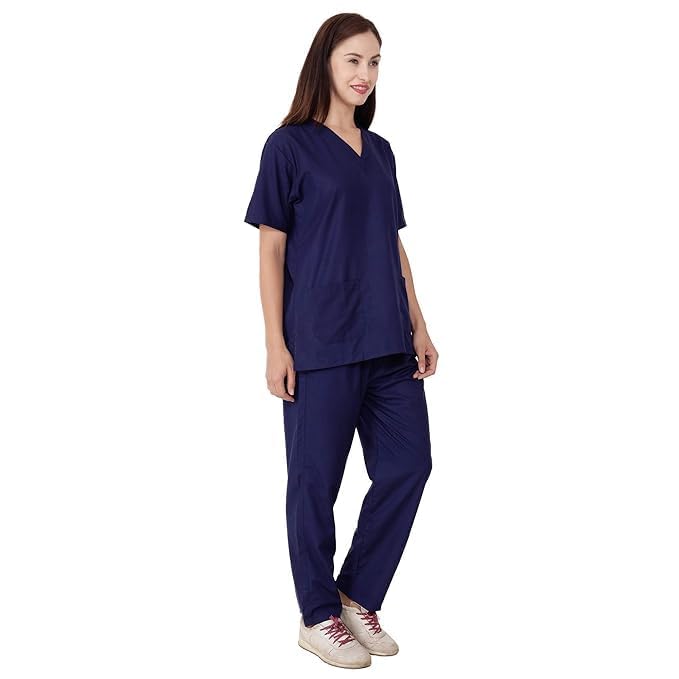 DRESSANDCURE Unisex Scrub Suits || 2 pocket scrubs | Ideal for doctors, dentists, vets, nurses & healthcare professionals (Navy Blue, L) (B0DDDT8WSV) Amazon Price History, Amazon Price Tracker