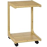 ESTRUCTURA EN FORMA DE C: Mesa lateral con ruedas muy práctica gracias a que su base puede deslizarse bajo el sofá o la cama. Lo que permite acercarse perfectamente al asiento, resultando muy cómoda de utilizar