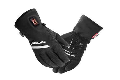 BERTSCHAT Beheizbare Fahrradhandschuhe Dual Heating – EINZIGARTIG: Wärme bis Fingerspitzen, Handrücken & Innenfläche – USB-Akku & Touchscreen – Unisex Winterhandschuhe