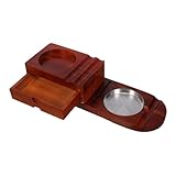 STOBAZA Zigarre Aschenbecher Zigarrenschneider und Aschenbecher Whisky -Dekor Schublade Holz Braun