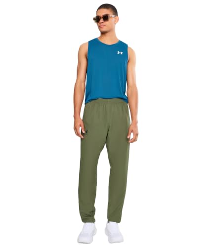 Under Armour Rival Woven Windbreaker Hose für Herren, (390) Marine Od Grün/Schwarz, Medium Hoch – Ansicht 2