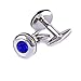 Hoisy Hemd Mit Manschettenknöpfen, Cufflinks Women Runder Zirkonia Königsblau 1.8CM Manschettenknöpfe für Anzug Hemd Business