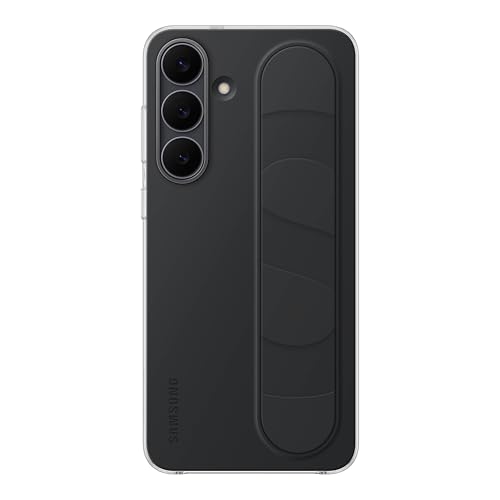 Image of SAMSUNG Galaxy S25 FE Standing Grip Phone Case, Protective Cover with Stand, Hands Free, Secure Grip, Soft, Comfortable Design, US Version, Black