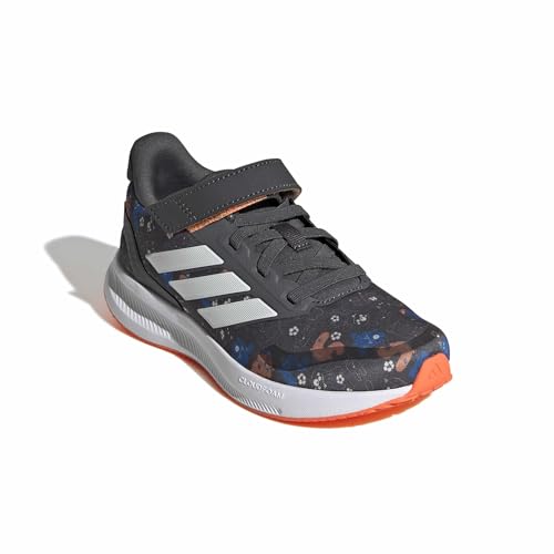 Image of adidas Kids' Marvel Run Falcon 5 Elastic Lace & Strap Shoe