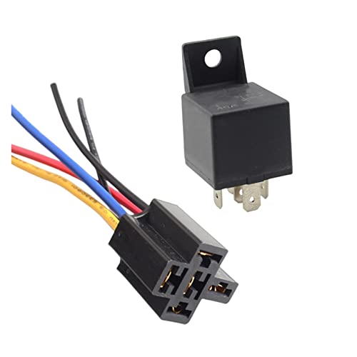 Relé automotriz 24V de latón con 5 pines y toma incluida
