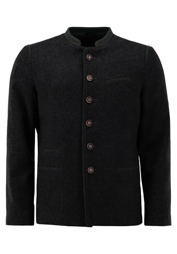 OS Trachten Trachtenjanker Slim Fit Enage Größe:48 Farbe:anthrazit-trachtengrün