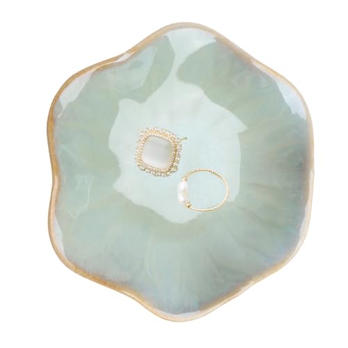 Tovbmup Ceramic jewelry tray Hallway key bowl Bathroom trinket ceramic tray Home decoration Wedding gift Jewelry storage Christmas Birthday Friendship Gifts for friends, female colleagues