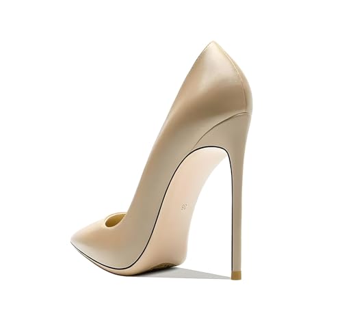 Image of Women's Pointed Toe Shallow Stiletto Heels 4.7 Inch Pumps Wedding Party Banquet Shoes