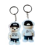 DESIGN UNIQUE: Porte-clés hermine streetwear avec casquette BZH et t-shirt 'BREIZH MA BRO', représentant parfaitement l'esprit breton contemporain.