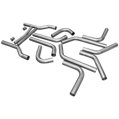 Flowmaster 15936 U-Fit Dual Exhaust Tubing Kit 16 pc. Universal 2.5 Inch Mandrel-Bent Aluminized Steel