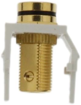 Adaptador Leviton QuickPort Banana Jack Dorado miniatura 2