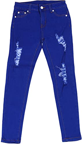 Image of ToBeInStyle Girl's Denim Easy Styling Classic Timeless Everyday Jeans Zip-Up Closure