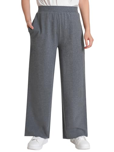 Weintee Women's Petite Elastic Waist Wide Leg...