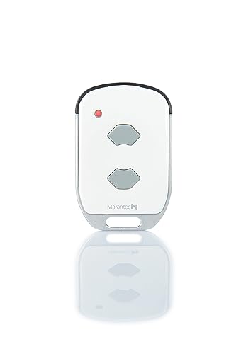 Marantec 101115 Emisor Manual, pequeño mando a Distancia de 2 canales, abridor Puertas de Garaje, Blanco